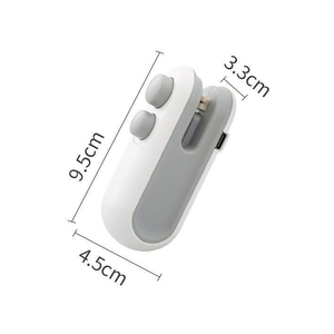 เครื่องซีลถุงพลาสติกแบบพกพา ชาร์จไฟผ่าน USB พร้อมที่ตัดในตัว - Product Image 2