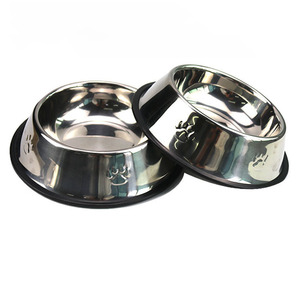Vente en gros de bols en acier inoxydable pour chien, pour nourriture et eau, bol antidérapant pour l'alimentation des animaux de compagnie - Product Image 1