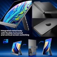 Écran portable OEM ODM pour ordinateur portable, moniteur unique étendu de 15,6 pouces, moniteur de jeu LCD 1080P avec port Type-C, Plug & Play