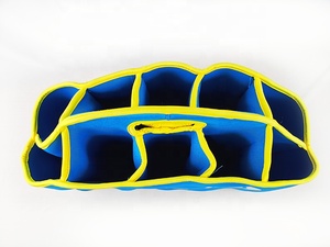 Biểu tượng tùy chỉnh Neoprene bia chai tàu sân bay Tote Túi <span class=keywords><strong>10</strong></span> chai rượu vang chủ xách tay chai nước giỏ - Product Image 3