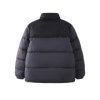 Veste matelassée à col montant pour homme, tissu haute densité, design color block, manteau chaud et épais de style sport décontracté