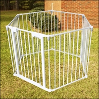 PRODIGY PPI001 Barrière pour animaux de compagnie extra large réglable en fer, parc pour chiens et chats, fermeture à bouton, autoportante, usage domestique, multifonctionnelle, finition poudrée