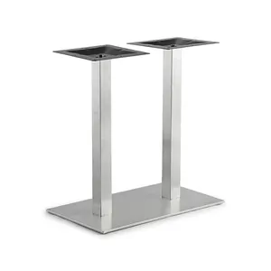 (E9718) 餐厅现代设计餐桌不锈钢金属底座