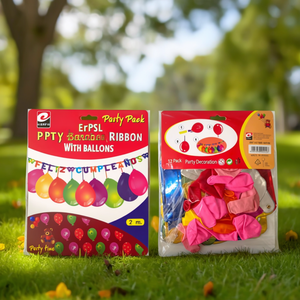 Set Decorativo per Feste Erpsl con Nastro e Palloncini, Confezione da 12 Pezzi - Product Image 1