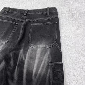 Shorts en jean épais personnalisés pour hommes, délavés à l'acide, coupe ample, style cargo, fabricant - Product Image 3