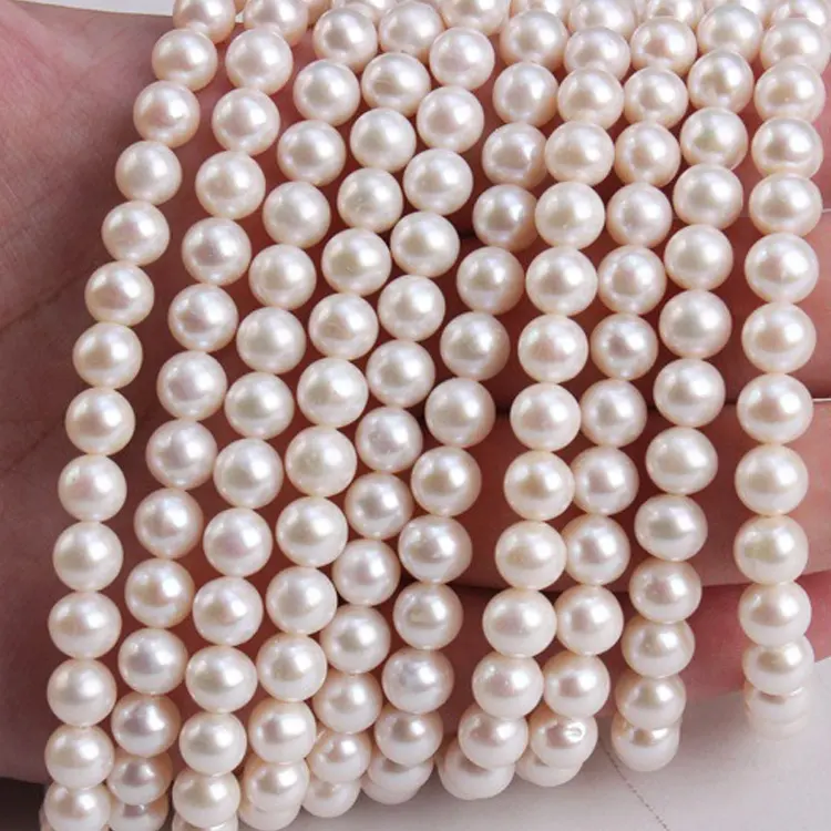 2-13mm natural freshwater pearl strand loose pearl white pink purple round natural baby akoya pearl chain for jewelry making