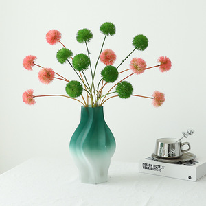 Fleurs artificielles en plastique souple, chrysanthèmes ping-pong violets, 59 pouces, décorations pour la maison et les mariages - Product Image 2