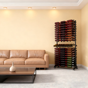 Estante de vino, soporte para botellas de almacenamiento, estante de vino de Metal moderno para Bar en casa y exhibición de almacenamiento de cocina - Product Image 6