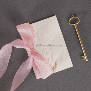Carte de vœux de mariage à tenir à la main, carte postale élégante en platine pour la Saint-Valentin, cadeau de fleuriste, ruban de mariage, anniversaire - Product Image 5