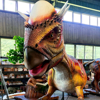 Modèle de tête de Stygimoloch animatronique artisanal pour parc à dinosaures, décoration de robot tête de dinosaure personnalisée