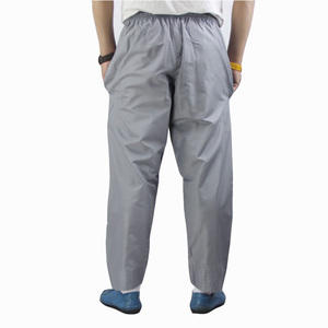 Men's lightweight polyester trousers, comfortable Dubai pants, solid color, flat-bottomed, stylish, <b>loose</b>-<b>fitting</b>, - Product Image 2
