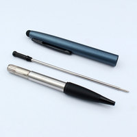 Vente directe d'usine brun métal 2-en-1 stylet de tablette à bille 0.5mm largeur d'écriture en acier boule de voiture Compatible écran tactile cadeaux