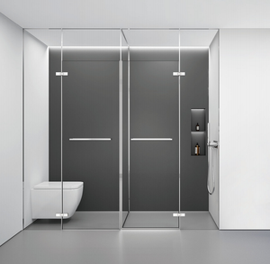 Box Doccia a T Multifunzione con Porta Scorrevole in Vetro Temperato Trasparente da 8mm, Impermeabile per Appartamenti, Bagni e Hotel Moderni - Product Image 3