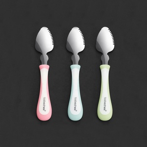 Cuillères à <span class=keywords><strong>pamplemousse</strong></span> avec bords dentelés, cuillère à gratter, acier inoxydable 304 de bonne qualité, alimentation des bébés en fruits - Product Image 6