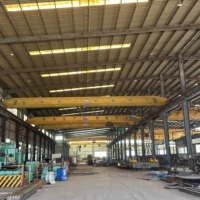 Pont roulant à double poutre de type chinois, à crochet, motorisé, contrôlé par PLC, type NC Wanlong 75-125t, portée 22,5 m, 16 m