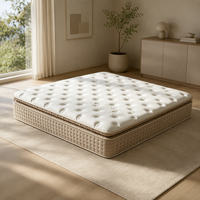 Matelas hybride à ressorts ensachés, compressé sous vide, enroulé dans une boîte, livraison rapide, taille twin, queen, king