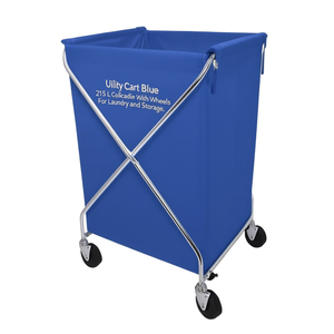 Carrello Multiuso Blu 215 L Pieghevole con Ruote per Lavanderia e Stoccaggio - Product Image 2