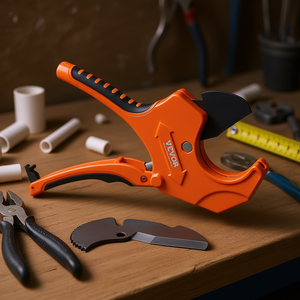 Cortador de tubos de PVC con mecanismo de trinquete Vevor de 0-2-1/2 pulgadas de diámetro exterior con cuchilla SK5 para tubos de PVC, CPVC, PPR, PEX, PE y mangueras de goma - Product Image 2