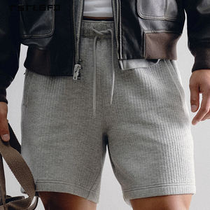 Pantalon de jogging décontracté pour homme en coton 100% écologique, tricot gaufré uni, avec poches, style streetwear et loungewear, idéal été-automne - Product Image 4