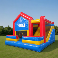 Château gonflable pour enfants avec toboggan, PVC 0,55 mm, taille et couleur personnalisées, design gratuit pour location de fête, utilisation en extérieur et en intérieur