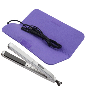 Esterilla de viaje para alisar el <span class=keywords><strong>pelo</strong></span>, bolsa plana de hierro resistente al calor, aislante térmico, muestras de maquillaje gratis - Product Image 4