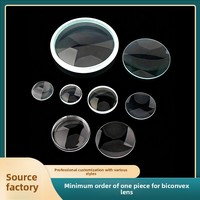 Lentilles biconvexes et plano-convexes pour expériences de physique, lentilles grossissantes en verre, éléments pour télescope, accessoires optiques pour caméra, 3-7,5 cm