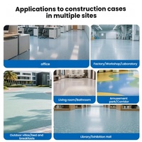 Peinture époxy colorée résistante aux taches pour sols en sable, matériau de revêtement de sol sans joint pour la décoration des halls d'hôtel
