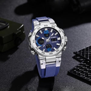 Montre sport numérique de luxe FOXBOX FB0033 pour homme, mode outdoor, analogique-numérique, bracelet en silicone, étanche 30M, chronographe - Product Image 2