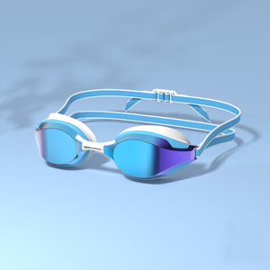 Occhiali da corsa professionali in Silicone per il <span class=keywords><strong>nuoto</strong></span> per il tempo libero per adulti uomini e donne con lenti a specchio per PC antiappannamento impermeabile - Product Image 5