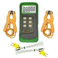 Sonde de température bimétallique de type K, testeur de température de surface, thermomètre double canal, IP43, plastique, OEM, ODM