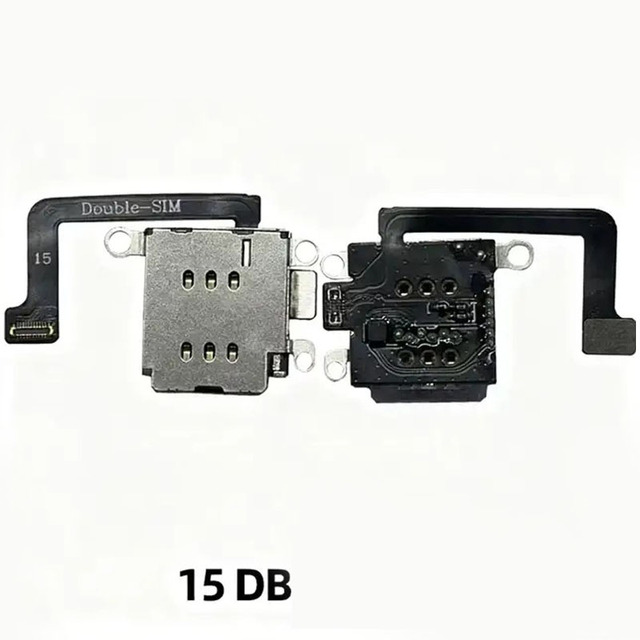 Double Sim Card Tray Repair Parts for iPhone 15/ 15 pro max ESIM Card Convert to Dual SIM Card Tray Adapter Replacement Parts