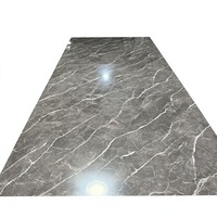 Panneaux en PVC marbré haute brillance pour la décoration murale intérieure ; Panneaux modernes imperméables imprimés en 3D pour usage domestique et commercial