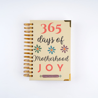 Impression personnalisée de logo en couleur couverture rigide non datée A5 reliure à spirale maman fille journal de la vie quotidienne coffret cadeau