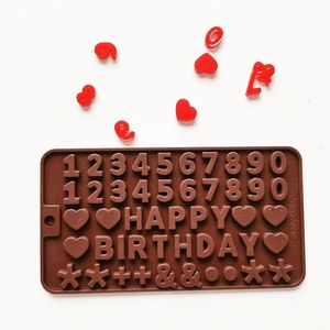Molde de Silicona para Pastel de Chocolate - para Hacer Letras, Números y Símbolos de Feliz Cumpleaños, Herramientas para Decorar Pasteles - Product Image 3