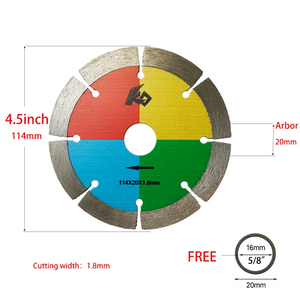 Công Nghiệp 4-1/2 Inch Lưỡi Cưa Kim Cương OEM Tùy Chỉnh Khô Ướt Phân Đoạn Cắt Bánh Xe Cho Bê Tông Đá Gạch Xây - Product Image 4