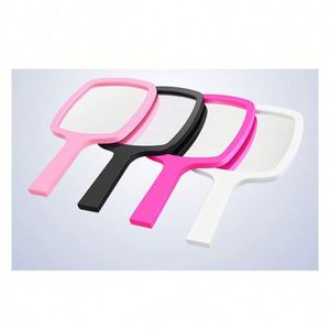 Custom Logo Large Held With Handle Hand Travel Makeup Mirror Handheld Cosmetic Portable <b>Gift</b> - Product Image 1