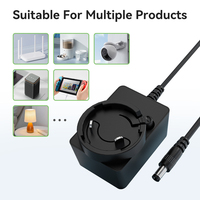 Merryking Austauschbare Stecker KC US EU UK AR AU Standard 12V 1A 1,5A Netzteil mit Kabellänge und 5,5*2,5 DC-Stecker