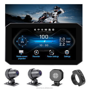 5,5 pulgadas portátil Carplay Android Auto impermeable IP67 DVR Cámara grabación inalámbrica TPMS impermeable motocicleta navegación GPS - Product Image 1