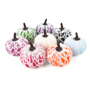 Novedad 2026: Calabaza de Espuma Cerámica Iluminada con LED en Blanco y Negro para Fiestas de Halloween, Acción de Gracias y San Valentín - Product Image 4