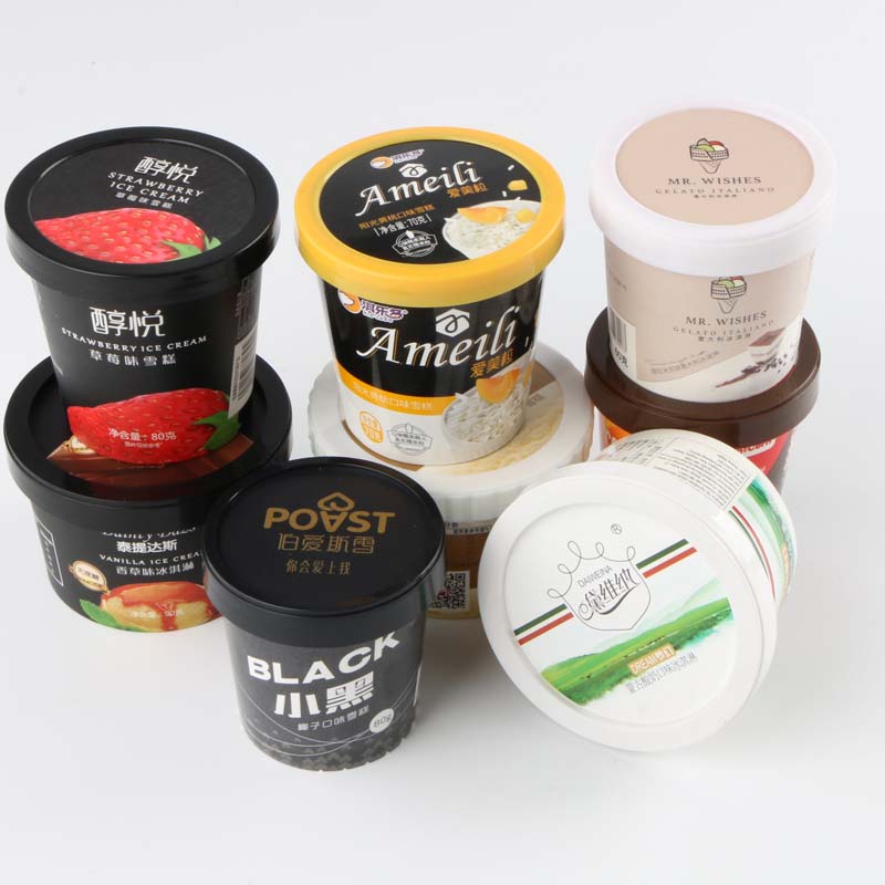 Hot Sale Customized Cheap Disposable Paper Ice Cream Cup bowl packaging container