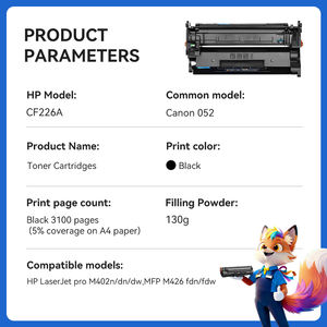 Cartucho de tóner compatible de fábrica CF226A para impresora <span class=keywords><strong>HP</strong></span> <span class=keywords><strong>Laserjet</strong></span> M402n M402dn <span class=keywords><strong>M426dw</strong></span> CRG052 052 cartuchos de tóner <span class=keywords><strong>MFP</strong></span> <span class=keywords><strong>m426dw</strong></span> - Product Image 2