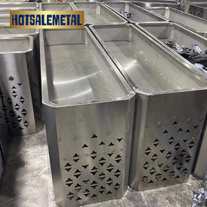 Foshan Premium Outdoor Metal Flower Planter Box Modern Rustproof Acero inoxidable Garden Trough Durable para hoteles Espacios al aire libre - Product Image 4