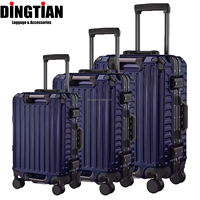 Ensemble de bagages à cadre en aluminium avec sac anti-poussière, valise à roulettes 3 pièces pour voyage, 360 °   Roues pivotantes doubles, OEM accepté