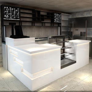 Casas prefabricadas CAFÉ Tienda de panadería de vidrio pantalla <span class=keywords><strong>pan</strong></span> quiosco de comida - Product Image 4