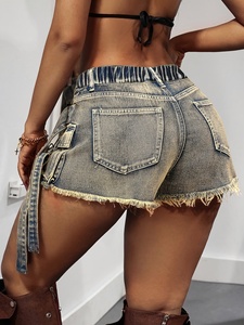 กางเกงขาสั้นและกระโปรงยีนส์เอวสูงไซส์ใหญ่สไตล์ลำลองเซ็กซี่สำหรับฤดูร้อน - Product Image 5
