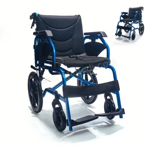 알루미늄 수동 휠체어 스탠딩 드롭 백 핸들 팔걸이 높이 조정
