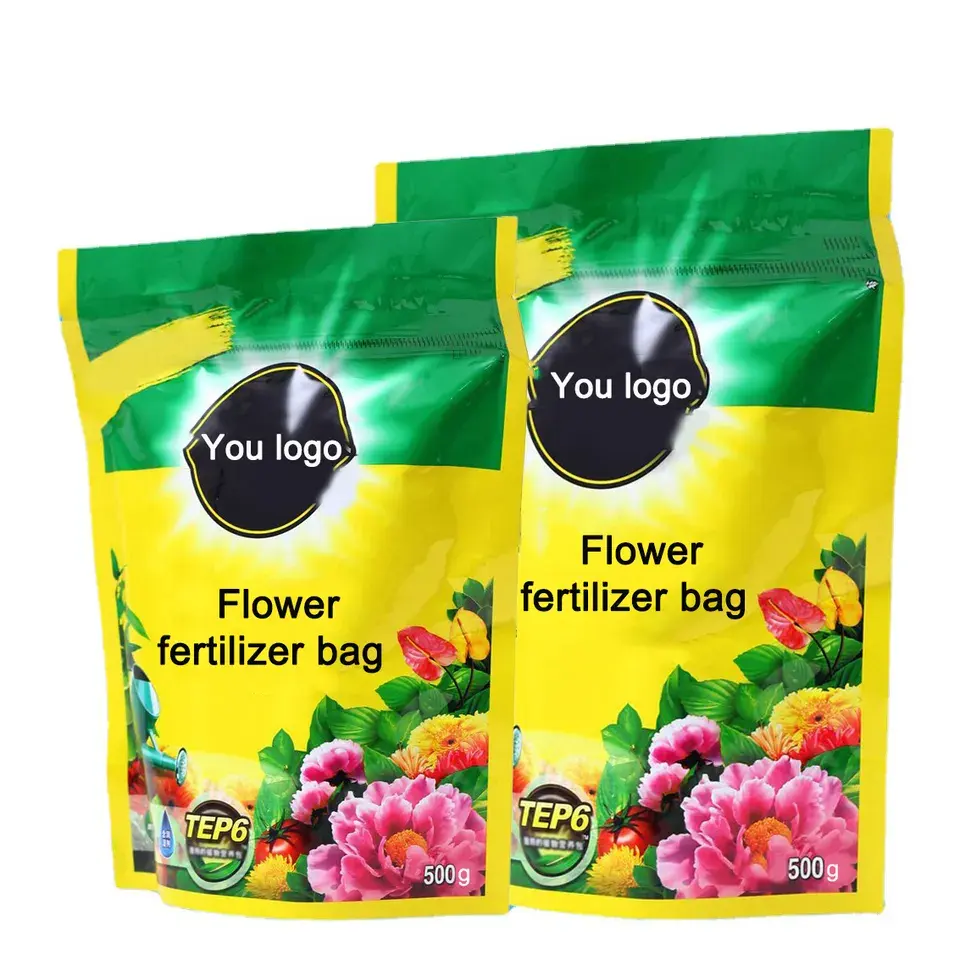 Customized Biodegradable Plant Seed Bags Stand-up Aluminum Foil Pouch Printed Laminated Plastic Packaging Bags for Corn Seed
