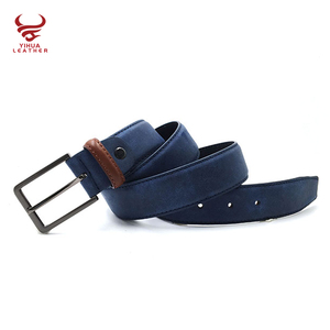 Cinturones de cuero con costura superior para hombre, cinturones de piel sintética de ante, cinturones de jeans para hombre - Product Image 3