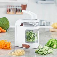 Multifunctionele Handmatige Groentespiralisator Slicer Courgette Spaghettimaker Mandoline Slicer Met Verwisselbare Messen