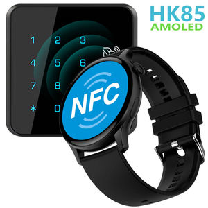 Montre connectée tendance HK85 2025 avec écran rond AMOLED Ultra HD de 1,43 pouces, appels NFC/BT, commande vocale IA, bracelet en silicone, fonction boussole - Product Image 5